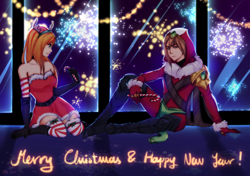 Happy holidays everyone, from another jolly Katarina and disgruntled Talon xd