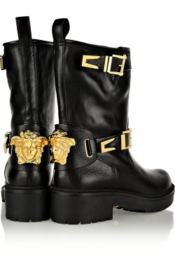 billidollarbaby:  Versace Black Leather Medusa