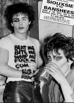 vaticanrust:Adam Ant and Siouxie Sioux in London, 1977.