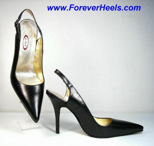 www.ForeverHeels.com Style CHC_V, V-Shape Sharp Pointed Toe Slingback High Heel Pumps - The Special 