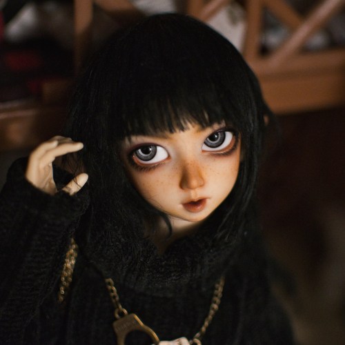 I got a nice camera and lens lot on eBay so I ran aorund my room taking pictures of dolls as they we