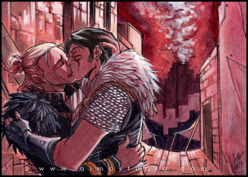 aimosketchcard:PSCs - Dragon Age 2’s Anders &amp; Hawke’s Happily Ever AfterCommission info