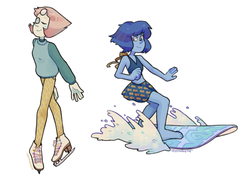 alphacentaurieth:  Gems being cool/elegant! I didn’t give Amethyst or Jasper helmets because hair is fun to draw, besides they don’t need helmets so shhh  