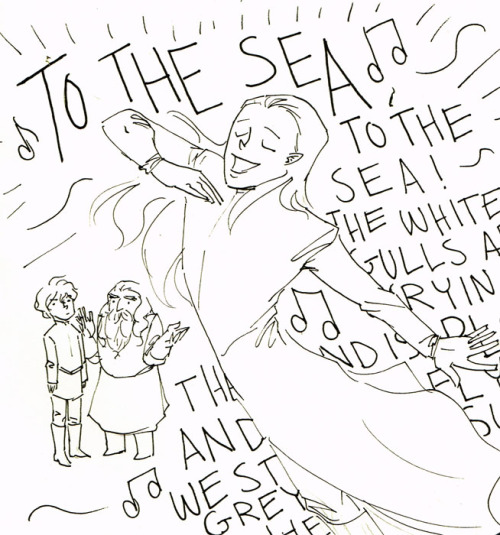 lauren-draws-things: &ldquo;And so singing Legolas went away down the hill.&rdquo;