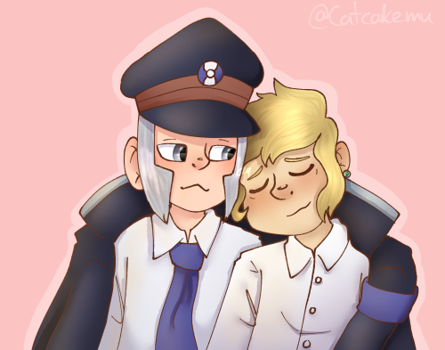 My OC Carl And Ingo After A Long Day At Work At Home. Looks Like Someone Is Already Drifting Away...