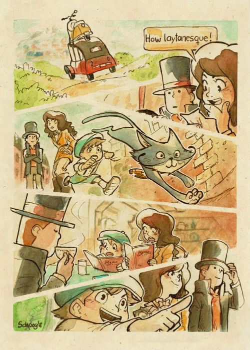  An old Professor Layton piece back from 2018.I’m so in love with the game’s art style a