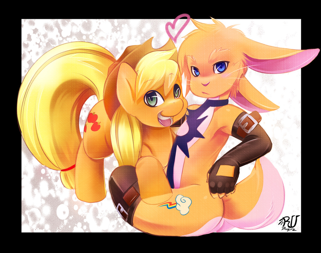 crackervolley:  ruzscraps:  OrO and applejack http://www.furaffinity.net/view/10707202/