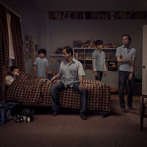 dozens-of-us:  anythingphotography:  The Cycle of Abuse Illustrated Through Single Photos and Multiple Models Statistics show that 70% of people who are abused as children will grow up into adults who will in turn abuse children. A recent awareness ad