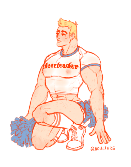  But he wears short skirtsI wear T-shirtsHe’s cheer captainAnd I’m on the bleachers 