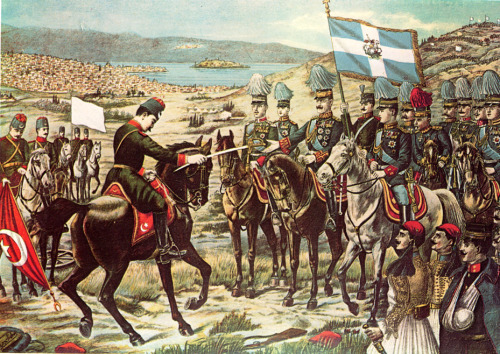 1. The Ottoman army surrendering to the Greek army in Ioannina following the Battle of Bizani, durin