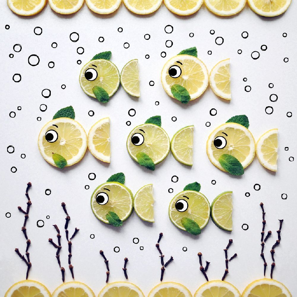 innocenttmaan:  Ukrainian artist Daryna Kossar makes charming food art out of fruit,