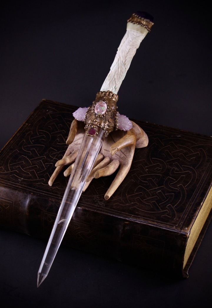 posterboy4duality: High Priestess Crystal Athamé. Opal, Watermelon Tourmaline, Amethyst,