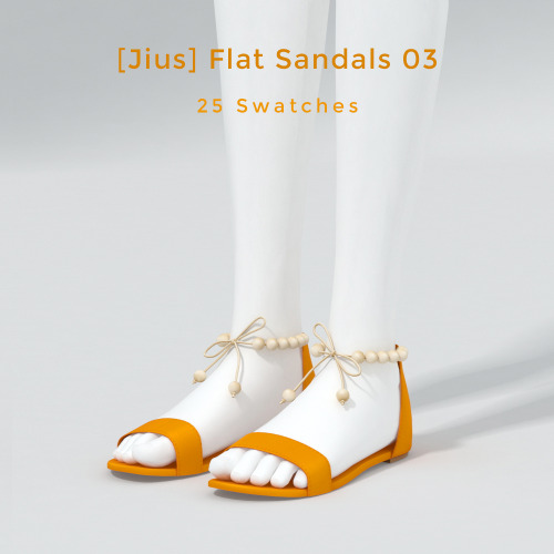 Vacation Collection 03 [Jius] Flat Sandals 0325 swatches13k+ Polygons&mdash;&mdash;&mdas