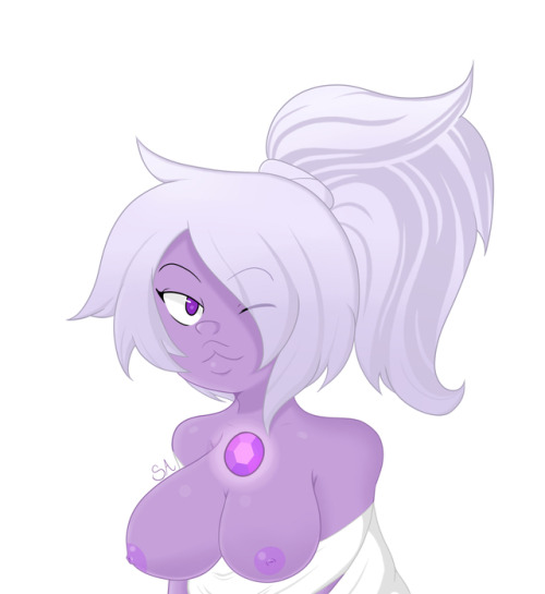 fusionpunchart:  Hi! I’m back, I took a hiatus but now I’m back to post some more lewd gems for you guys :3. I started by redrawing my first lewd ever, Amethyst! The first picture is back in February; the second is Today! I hope you enjoy this for