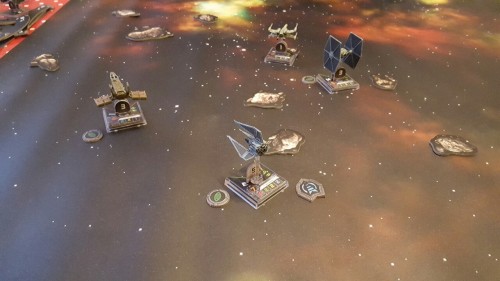 Had an ultra-competitive game of X-Wing last night against my brother whom I’ve not seen for o