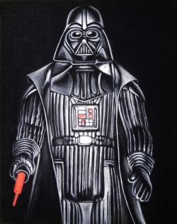 atomic-chronoscaph:  Star Wars Action Figures black velvet paintings by Bruce White 