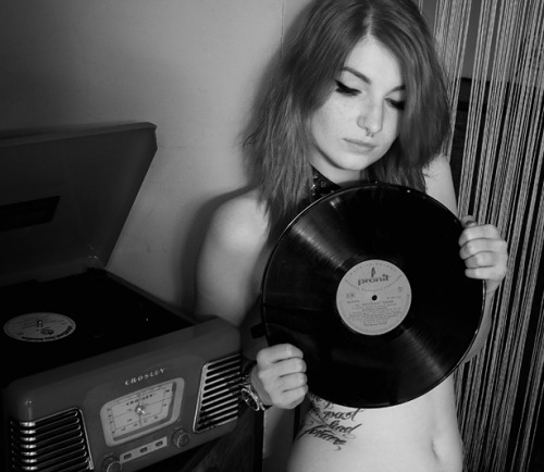 Girls with Vinyl Records