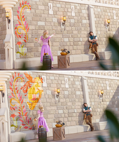 acharmingnotion:  Rapunzel dips into her artistic Disney Side! 