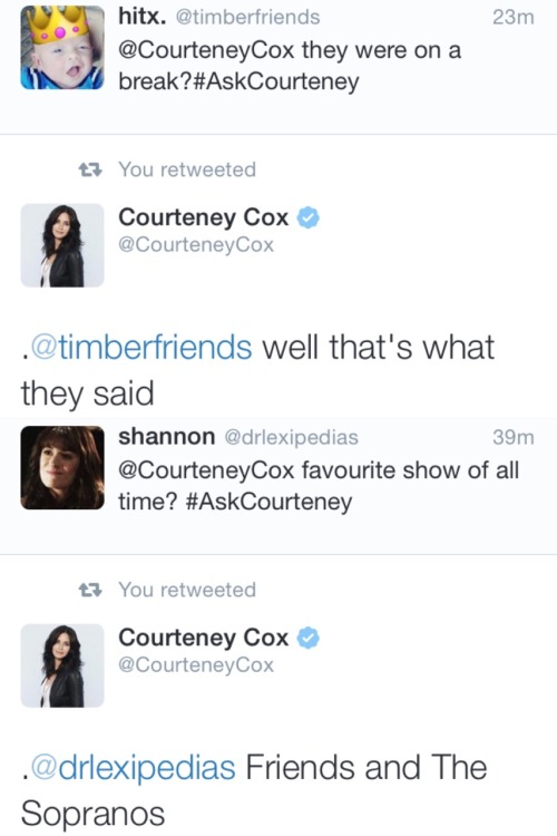 centralperkswift:Courteney Cox: tweets about Friends