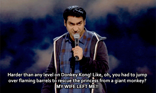 literalforklift:“The next day the son is kidnapped by a serial killer. $60 I paid!” -Kumail Nanjiani