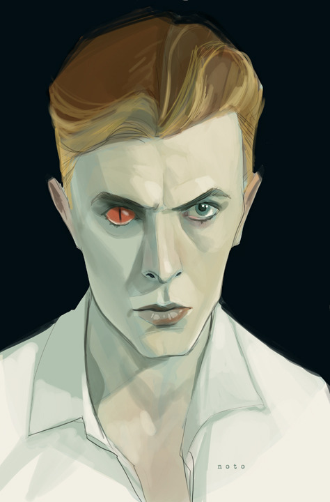 Porn photo comicblah:  David Bowie by Phil Noto 