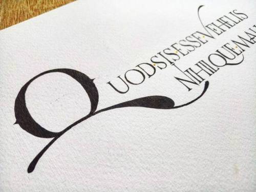 arqaissa:Q… #caligrafia #calligraphy #latin #romancalligraphy #uncial