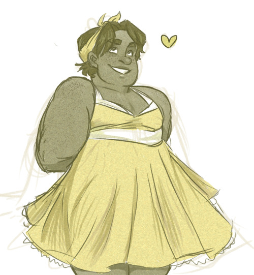 thewinterscribbles:This started as an excuse to draw Hunk in a pretty dress and it kinda got out of 