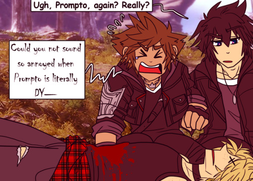 destiny-islanders:In which Sora gets freaked out by the chocobros for a change