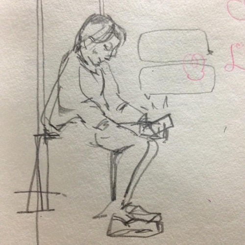 Life drawing while waiting at the bank today. #littlemisseayan #lifedrawing #drawingfromlife #sketch