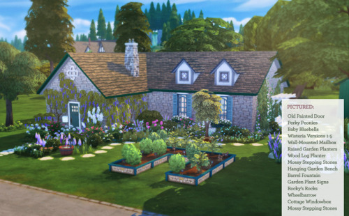 plumbobteasociety:Cottage Garden Stuff for Sims 4 A collaboration between @applezingsims, @coreops