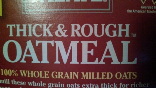 My breakfast this morning is oddly erotic and intimidating, as far as hot cereals go….