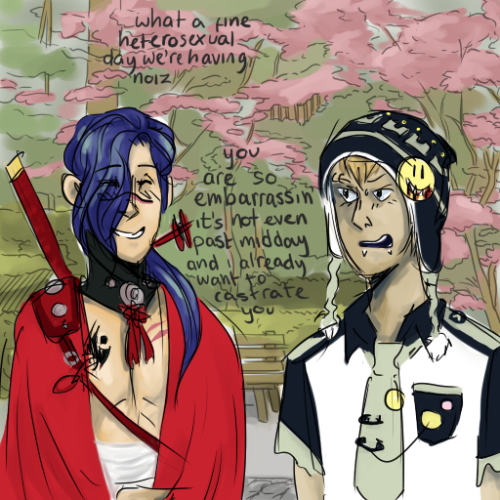 aoba-clear:aoba makes them spend a day in the park togetherkoujaku is dead inside