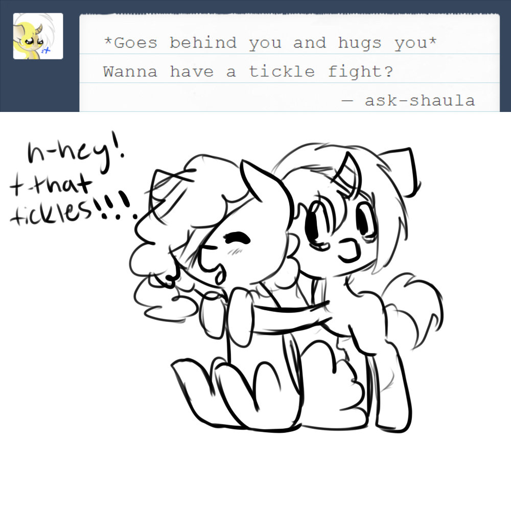 askcaptainbubbles:  heeheeheeHAHAHAHA S-STOP T-THAT TICKLES!!  x3!