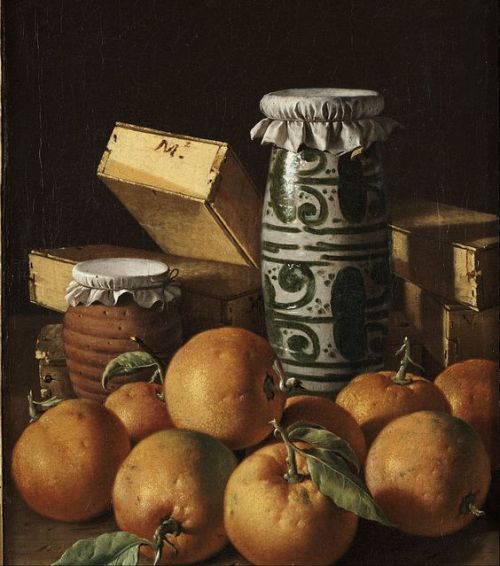 Luis Meléndez (Spanish, 1716–1780) Still Life with Oranges, Jars and Boxes of Sweets, c