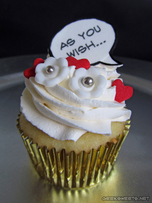 heyytherecupcake:  Princess Bride Cupcakes from Geek Sweets 