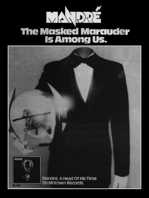 flyer for the funk/disco musician Mandré