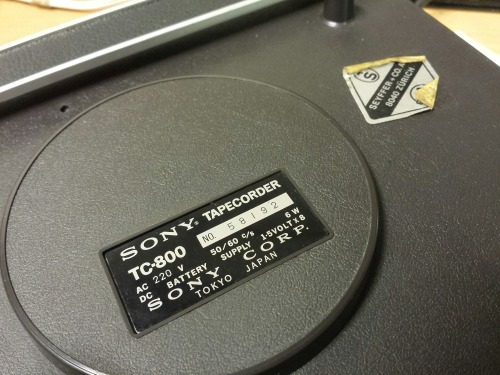 Sony TC-800 Tapecorder, 1968