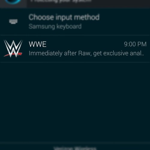 quackenbuschlight:  thechrishaley:  Check out this update the WWE app just sent to my phone. #Raw  wow the app really stepped up its game 