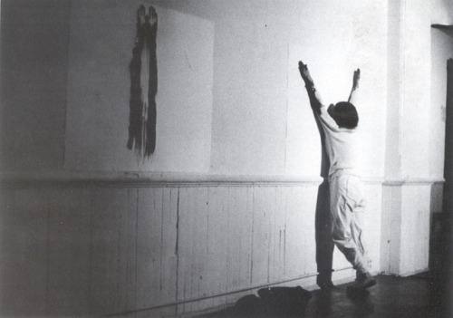 iehudit: ana mendieta, body tracks (rastros corporales), 1982, blood and tempura on paper