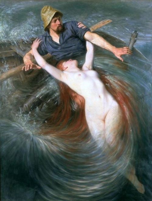 arthistorianmindswirls: Knut Ekwall, The Fisherman and the Siren