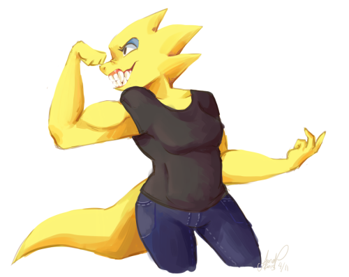 Porn photo laceymod:  What if Undyne and Alphys switched