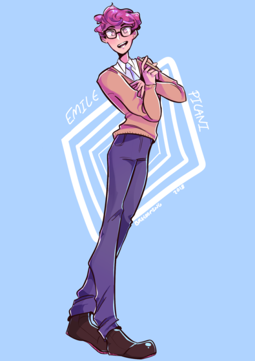 teacupfulofstarshine:breloomings:it’s a crime that it took me so long to draw emile but here he is!t