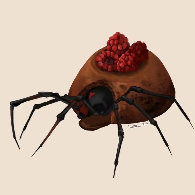 🕷️Do you like lava cake ? This black widow spider does, and I don’t think she wants to share 👀 another in the series of Disturbing Desserts and Sinister Sweets✨ #drawing#study#art#digitalart#procreate#sweets#desserts#spider#blackwidow#cake#foodillustration#illustration#food#lavacake#chocolate#halloween#surrealism#digitalillustration#creepy#dessertparty#popsurrealism#artistsoninstagram#goblincore#gross#sheridancollege#sheridanvca#doodle#horror#horrorart