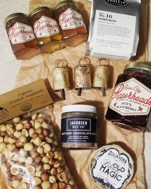 All my swag from #Portland! Used the chocolate salt last from @jacobsensaltco in our bourbon rosemar