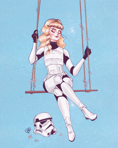 Can you tell I’ve been watching the Star Wars films?? Lol Felt inspired to draw my take on @cookiena