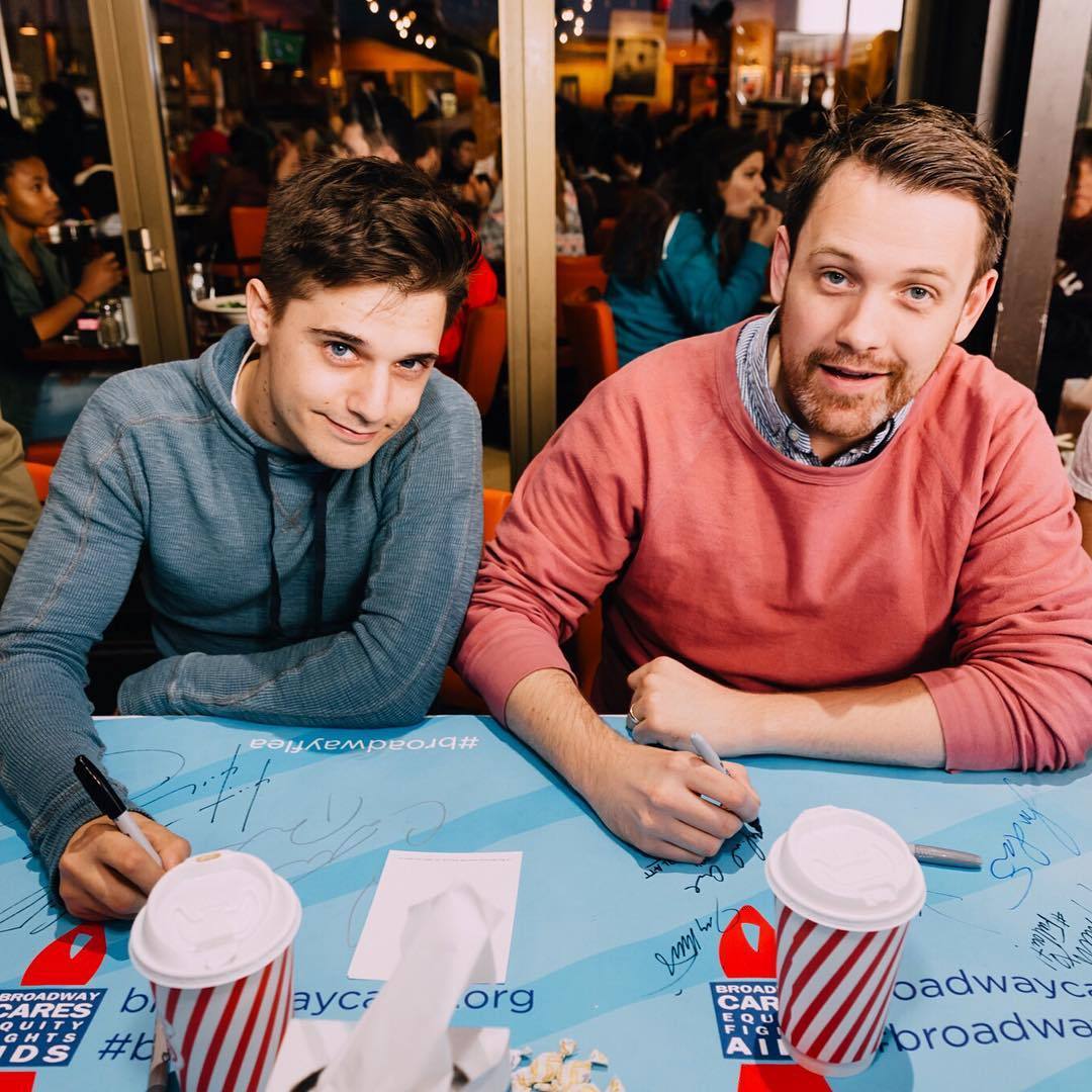 andrewxmientus:    Newlyweds! Theater couple Andy Mientus and Michael Arden sign