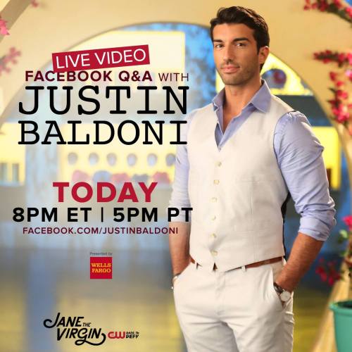 Get ready for a new Jane The Virgin TONIGHT with Justin Baldoni during his Live Video Q&A on his