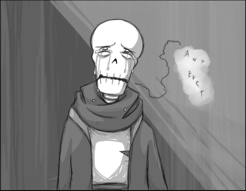 zarla-s:  Jaz: would you like to hear a sad idea, here you goMe: OH MY GOD THIS IS THE WORST THING IN THE ENTIRE WORLDMe: WHY WOULD YOU SAY THESE WORDS TO ME From that one AU where Papyrus and Sans switch places. As exhausted as he’d be at this point,