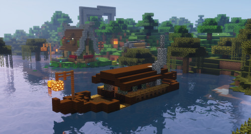 cupcakecraftmc: RikMoony’s picturesque riverboat in the swamp.