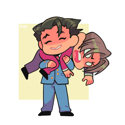 muunbani:Some Ace Attorney cheebs, both to unwind and to also practice my merch skills ✌️